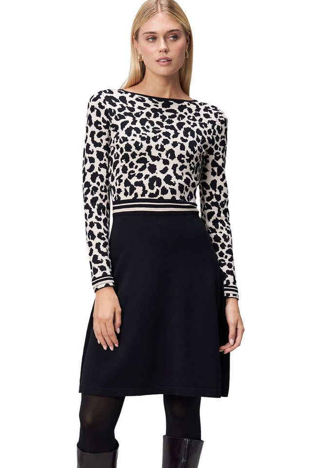 Zero Strickkleid Damen Strickkleid mit Leomuster Plain/ohne Details von Zero