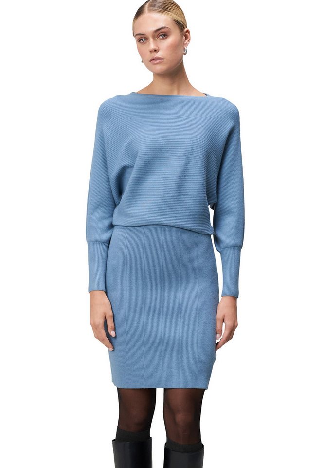 Zero Strickkleid Damen Strickkleid mit U-Boot Ausschnitt Plain/ohne Details von Zero