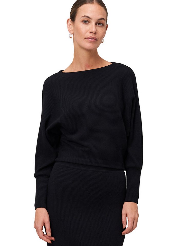 Zero Strickkleid Damen Strickkleid mit U-Boot Ausschnitt Plain/ohne Details von Zero