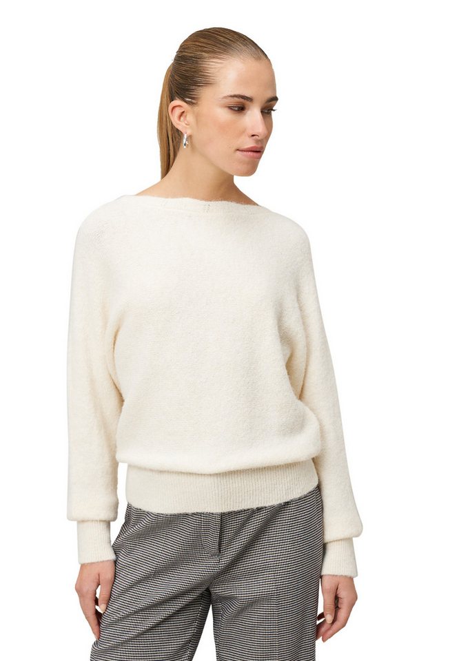 Zero Strickpullover Damen Strickpullover mit U-Boot Ausschnitt (1-tlg) Plain/ohne Details von Zero