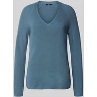 Zero Strickpullover mit V-Ausschnitt in Hellblau, Größe 38 von Zero