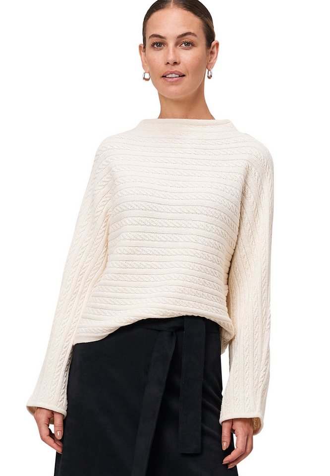 Zero Strickpullover Damen mit Zopfmuster (1-tlg) Plain/ohne Details von Zero