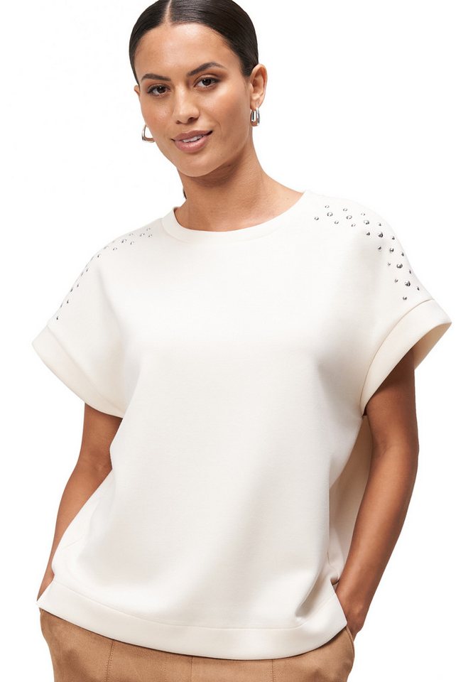 Zero Sweatjacke zero Damen Sweatshirt mit Nieten weiteres Detail von Zero