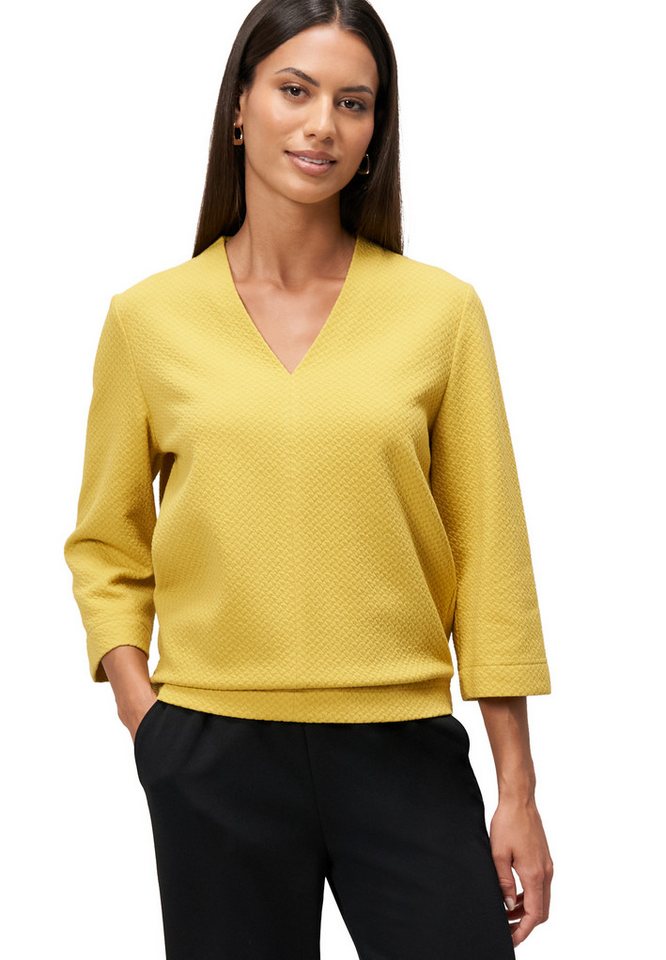 Zero Sweatshirt Damen Sweatshirt mit Strukturmuster Plain/ohne Details von Zero