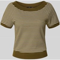 Zero T-Shirt in Ripp-Optik mit Rundhalsausschnitt in Khaki, Größe 34 Zero T-Shirt in Ripp-Optik mit Rundhalsausschnitt in Khaki, Größe 34 von Zero