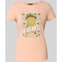 Zero T-Shirt mit Motiv-Print und Rundhalsausschnitt in Hellrosa, Größe 36 Zero T-Shirt mit Motiv-Print und Rundhalsausschnitt in Hellrosa, Größe 36 von Zero