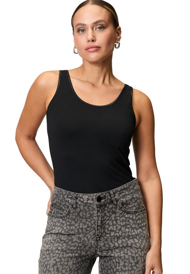 Zero Tanktop Damen Baumwoll-Top mit Rundhalsausschnitt weiteres Detail von Zero