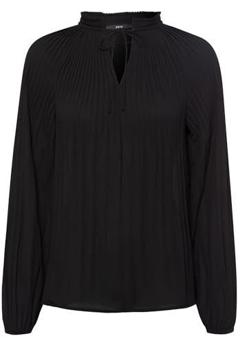 zero Damen Bluse mit Plisseefalten Black Beauty,36 von Zero