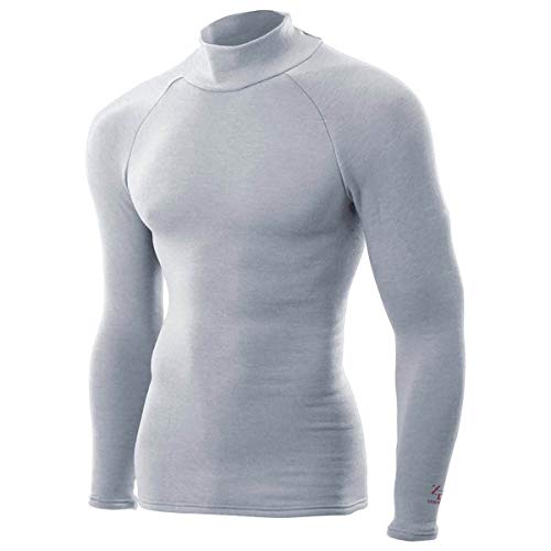 ZEROFIT - Funktionsshirt 'HEATRUB Ultimate' - hochwertiger Baselayer - Mock Neck - Grey - Grösse L von ZeroFit