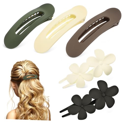 Zerodeko 1 Satz Blumen-Entenschnabel-Haarnadel Mädchen für dekorativ Haarspangen Friseur Zubehör flache Haarspangen Blumenspangen Französische Haarspangenklammern Plastik von Zerodeko