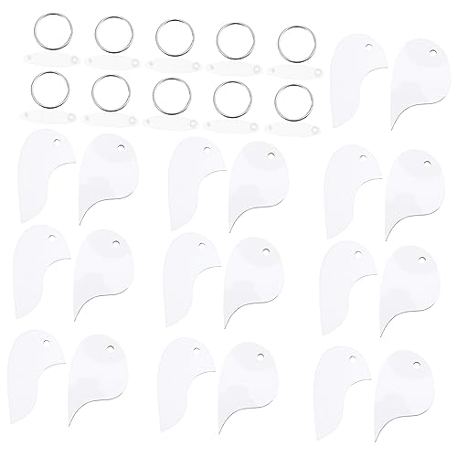 Zerodeko 10 Stück Herzförmige Schlüsselanhänger Set DIY Schlüsselringe für Kreative Bastelprojekte als Anhänger für Taschen Handys oder Autoschlüssel und Individuell Gestaltbar von Zerodeko