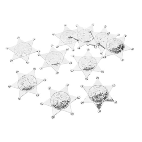 Zerodeko 10 Stück Polizeimarke Cosplay Abzeichen für Halloween und Karneval Spielerisches Kostümzubehör für Partys und Festlichkeiten Sorgt für Aufsehen und Aufmerksamkeit von Zerodeko