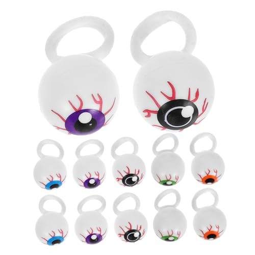 Zerodeko 15 Stück Teiliges Halloween Haarbänder mit Lustigen Augenringen Dehnbare Elastische Haargummis für Frauen und Mädchen Prank und Festival Haaraccessoires für Karneval und Party von Zerodeko