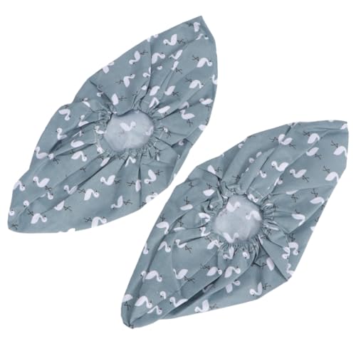 Zerodeko 2 Paare Waschbare Baumwoll schuhüberzüge Dicke rutschfeste Strapazierfähige Innenschuhschutzabdeckungen für Herren und Damen Staubdicht Grün Wiederverwendbar Komfortabel und von Zerodeko