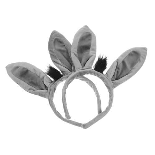 Zerodeko 2 Stück Eselosohren Stirnband Tierohren Cosplay Stirnband Süße Ohr-Stirnbänder Eselkostüm Tierohr-Haarreif Für Cosplay Dress Up Party von Zerodeko