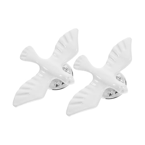 Zerodeko 2stücke Pin Taube-anstecknadel Realistische Taube Katholisches Accessoire Religiöses Symbol Glaubens-anstecknadel Künstliche Taube Miniaturtaube Brustnadel Religiöse Zeremonien von Zerodeko