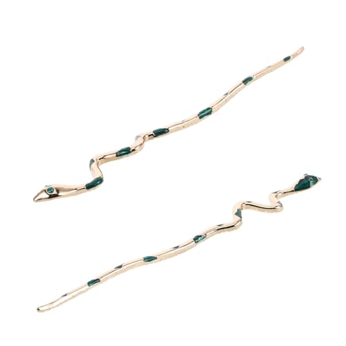 Zerodeko 2 Stück Schlangen Haarstäbchen aus Legierung für Dickes Haar und Vielseitige Haarnadeln für Brötchenfrisuren für Damen und Besondere Anlässe von Zerodeko