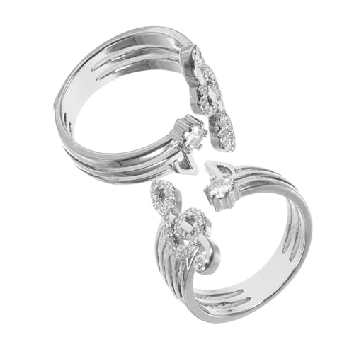 Zerodeko 2stücke Offene Ringe Mit Musiknoten Verstellbar Für Frauen Musiksymbol-schmuck Glanz-akzenten Für Musikliebhaber Und Partys von Zerodeko