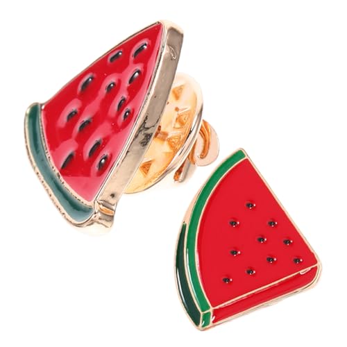 Zerodeko 2stücke Wassermelonen-broschen- Kreative Anstecknadeln Aus Legierung Für Sommer Süße Kleidung Accessoires Für Schals Jacken Und Rucksäcke Elegante Deko von Zerodeko