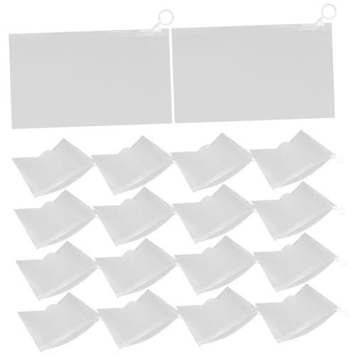 Zerodeko 20 Stück Teiliges Aufbewahrungstasche aus Wiederverwendbarer Stiftbeutel Tragbare Schreibwaren und Kosmetiktasche Wasserfest und Staubdicht für Schule und Reisen von Zerodeko