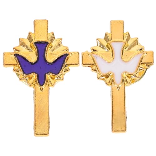 Zerodeko 2er-Set Friedenstaube Kreuz Broschen für Damen, Religiöse Reversnadeln zur Erstkommunion, Taufe und Partydekorationen, Vintage Zinklegierung, Verschiedene Farben Zerodeko 2er-Set Friedenstaube Kreuz Broschen für Damen, Religiöse Reversnadeln zur Erstkommunion, Taufe und Partydekorationen, Vintage Zinklegierung, Verschiedene Farben von Zerodeko