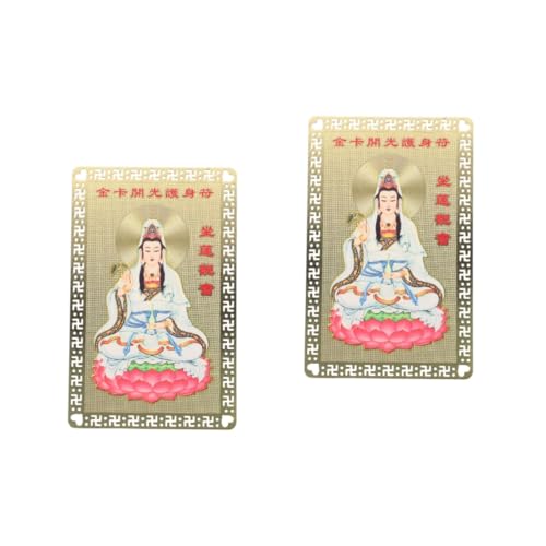Zerodeko 2stücke Chinesische Glücksamulette Schutzkarte Für Geldbörse Oder Handtasche Aufbewahrbar Traditionelles Design Für Chinesischen Kultur von Zerodeko