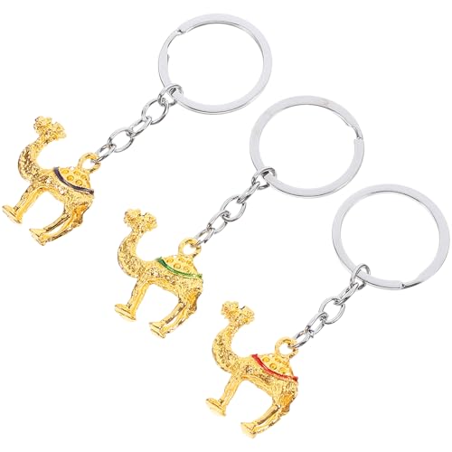 Zerodeko 3 Stück Kamel-Schlüsselanhänger In Wüstenkamelform Klein Süß Mini-Tier-Charm-Anhänger Hängender Schlüsselanhänger Brieftasche Damen Dekoration von Zerodeko