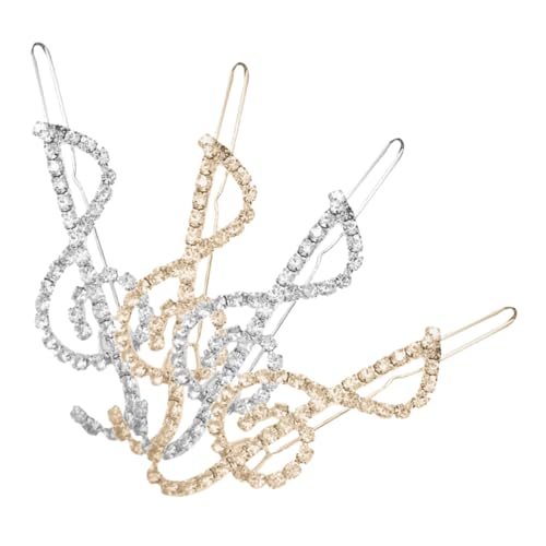 Zerodeko 4 Pcs Strass -musik Musik Hinweis Haare Clips Bling Dekorative Haarstifte Kristall Bobby Pins Haare Barrettes Haarzubehör Für Frauen Brauthochzeit Täglich von Zerodeko