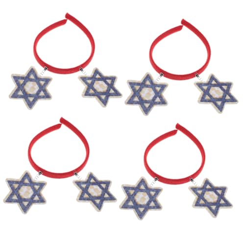 Zerodeko 4 Stck. Pessach Haarbänder mit Davidstern Dekoration für Partys und Fotoboxen für Festliche Feiern und Besondere Anlässe von Zerodeko