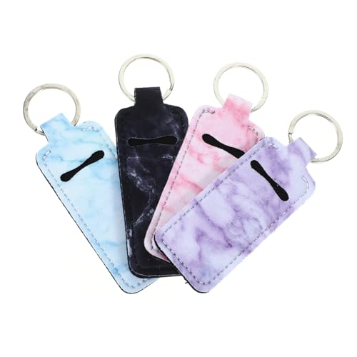 Zerodeko 4 Stück Abs Lippy-Clip Lippenstift Reisehalter Zubehör schlüsselanhänger photostickomni schlüsselring schlüsselhalter Make-up-Organizer Aufbewahrungshalter für Lippenbalsam Neopren von Zerodeko