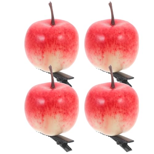 Zerodeko 4 Stück Teiliges Süße Apfel Haarklammern für Mädchen Robuste Haaraccessoires im Fruchtigen Design für Partys Geburtstagsfeiern und Festliche Anlässe von Zerodeko
