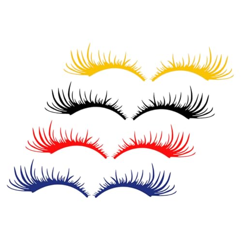 Zerodeko 4Paare Auto Wimpern Aufkleber Lustige Augenbrauen Dekoration für Selbstklebend und Abnehmbar und Einfach zu Installieren für Männer von Zerodeko