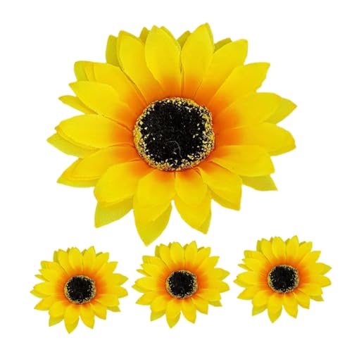 Zerodeko 4stücke Sonnenblumen Haarschmuck Blumenhaarspangen Tropische Haarspangen Mit Künstlichen Sonnenblumen Für Damen Haardekorationen von Zerodeko