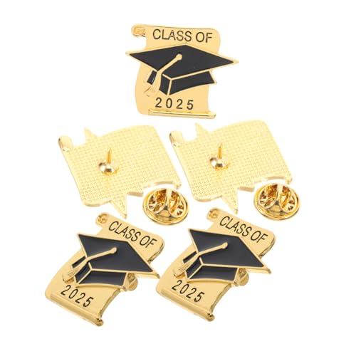 Zerodeko 5 Stück Abschlussmütze Broschen Metall Anstecknadeln für Abschlussfeiern Stilvolle Dekoration für Kleidung und Accessoires Graduierungssaison von Zerodeko