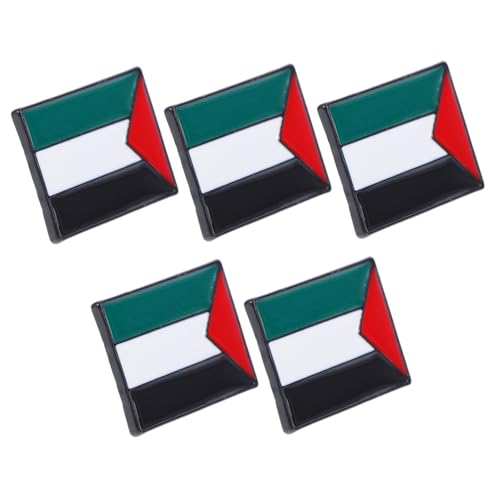 Zerodeko 5 Stück Palästina Broschen Set Teiliges Metall Anstecknadeln Set Elegantes Design mit Palästina Flagge für Kleidung Taschen Accessoires Unterstützung für Patriotische Anlässe von Zerodeko
