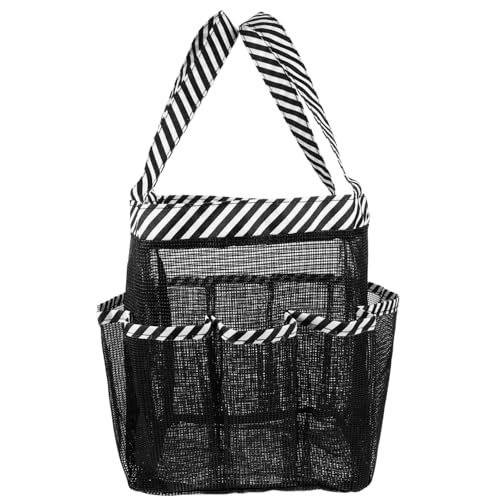 Zerodeko Damen Großes Fassungsvermögen Multifunktionale Kosmetiktasche mit Trennwand Tragbar und Leicht für Reisen und Strandbesuche mit Streifen von Zerodeko