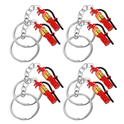 Zerodeko 8stücke Feuerwehr Schlüsselanhänger Für Autoschlüssel Taschen Rucksäcke Mini Feuerlöscher Design Kreatives Für Feuerwehrliebhaber Und Feuerwehrfans von Zerodeko