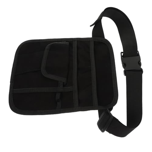 Zerodeko Kellner -Tailentasche Väter tragbar Aufschlag Taillenschürzentasche Beutel Damen gürtel kleine Gebrauchstasche Servertasche Tasche für Serverschürze Segeltuch Black von Zerodeko