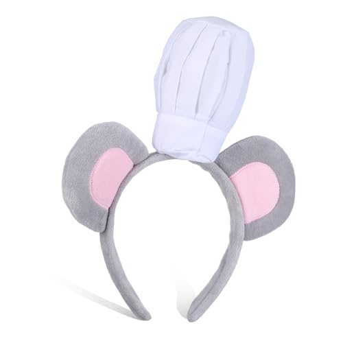 Zerodeko Kochmaus Kostüm Haarschmuck mit Weicher Langlebiger Haarreif für Halloween Cosplay und Partys Vielseitiges Tierkostüm Accessoire für Erwachsene von Zerodeko