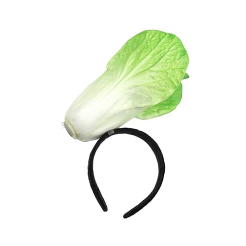 Zerodeko Lustiges Kohlkopf Haarband für Damen und Herren Elastisches Leichtes Haaraccessoire Hautfreundlich Bequem für Haartypen als Witziges Stirnband und Gesichtswäsche Haarband von Zerodeko