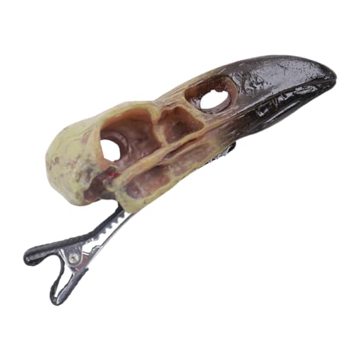 Zerodeko Schädel Haarspange aus Harz Einzigartiger Haarclip für Halloween Kleiner Schädel Haarclip für Frauen für Partys und Alltägliche Outfits von Zerodeko