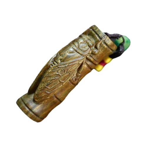 Zerodeko Stylischer Holzanhänger für Auto und Handy Handgeschnitztes Zikaden Design aus Grünem Sandelholz Perfektes Schlüsselanhänger Zubehör für Besondere Anlässe von Zerodeko