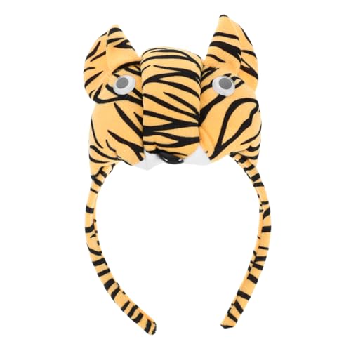 Zerodeko Plüsch-tiger-stirnband Mit Süßen Tigerohren Dschungeltier-stirnbänder Für Foto-requisiten Cosplay-zubehör Für Kostümpartys von Zerodeko