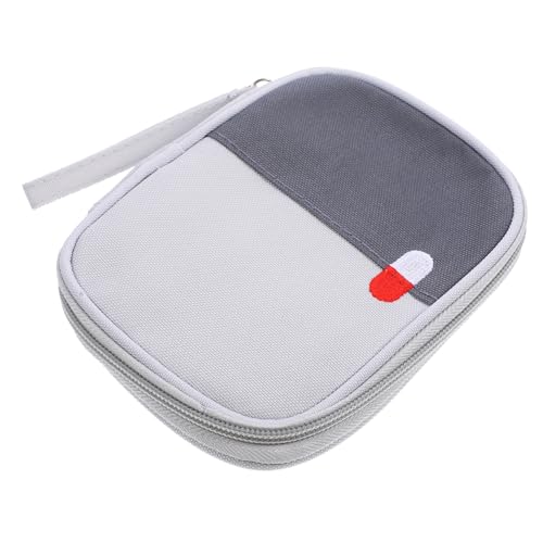 Zerodeko Tragbare Medizin Tasche Klein Leicht mit Reißverschluss Praktischer Medizin Organizer Beutel für Reisen Outdoor Auto Notfall Kompakt und Handlich von Zerodeko