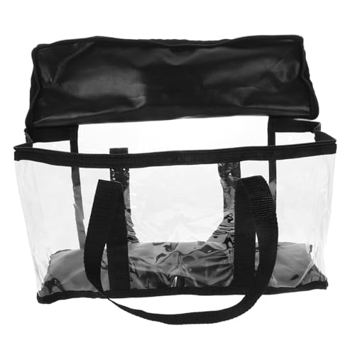 Zerodeko Transparente PVC Handtasche mit Reißverschluss Verstellbarer Schulterriemen Kleine Baseballcap aufbewahrungstasche Klare Konzerttasche für Damen Vielseitige Tragetasche für Alltag von Zerodeko