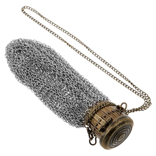 Zerodeko Vintage Münzbörse Im Retro-Stil Elegante Antike Britische Geldbörse Mit Drehverschluss Aus Edelstahl-mesh Für Sammler Und Täglichen Gebrauch von Zerodeko