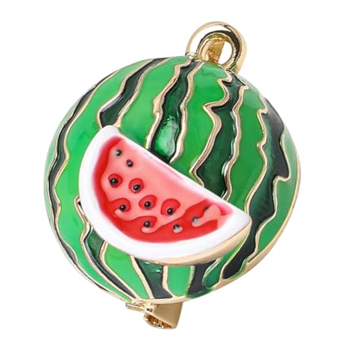 Zerodeko Wassermelonen Brosche Emaille Niedliche Anstecknadel für Damen Sicherheitsbrosche zur Befestigung von Kleidung für Besondere Anlässe Stilvolles Accessoire für Rucksack und Hut von Zerodeko