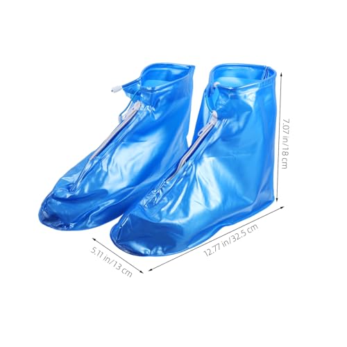 Zerodeko Wiederverwendbare Überschuhe aus Wasserdichtem PVC mit Reißverschluss Schuhüberzieher für Erwachsene Leichter Faltbarer Regenschutz für Damen und Herren Praktische Schuhschoner von Zerodeko
