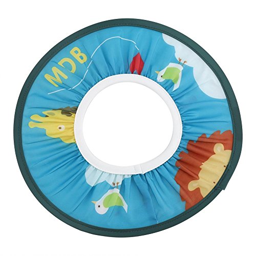 Zerodis Baby Shower wasserdichtes Tuch Baby Shampooing elastische Kinder Dusche Baden Schutzhut (Blau) von Zerodis