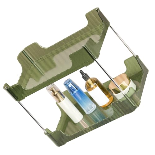 Doppelschichtiger Schreibtisch-Aufbewahrungsständer, Schreibtisch-Aufbewahrungsregal, Stabile Struktur, Leichter Multifunktionaler Organizer für Zuhause, Büro (Smaragdgrün) (GREEN) von Zerodis